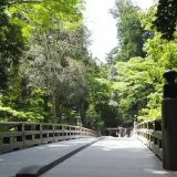 風日祈宮橋の写真です。五十鈴川にかかっています。