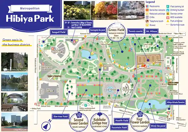 This illustration is a map of Hibiya Park.