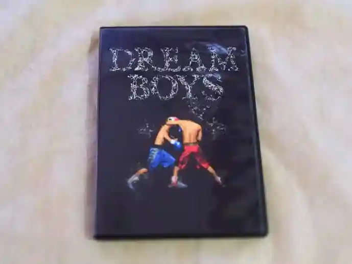 DREAMS BOYSのDVDの表紙の写真です。ボクサーが闘っている姿が描かれています。